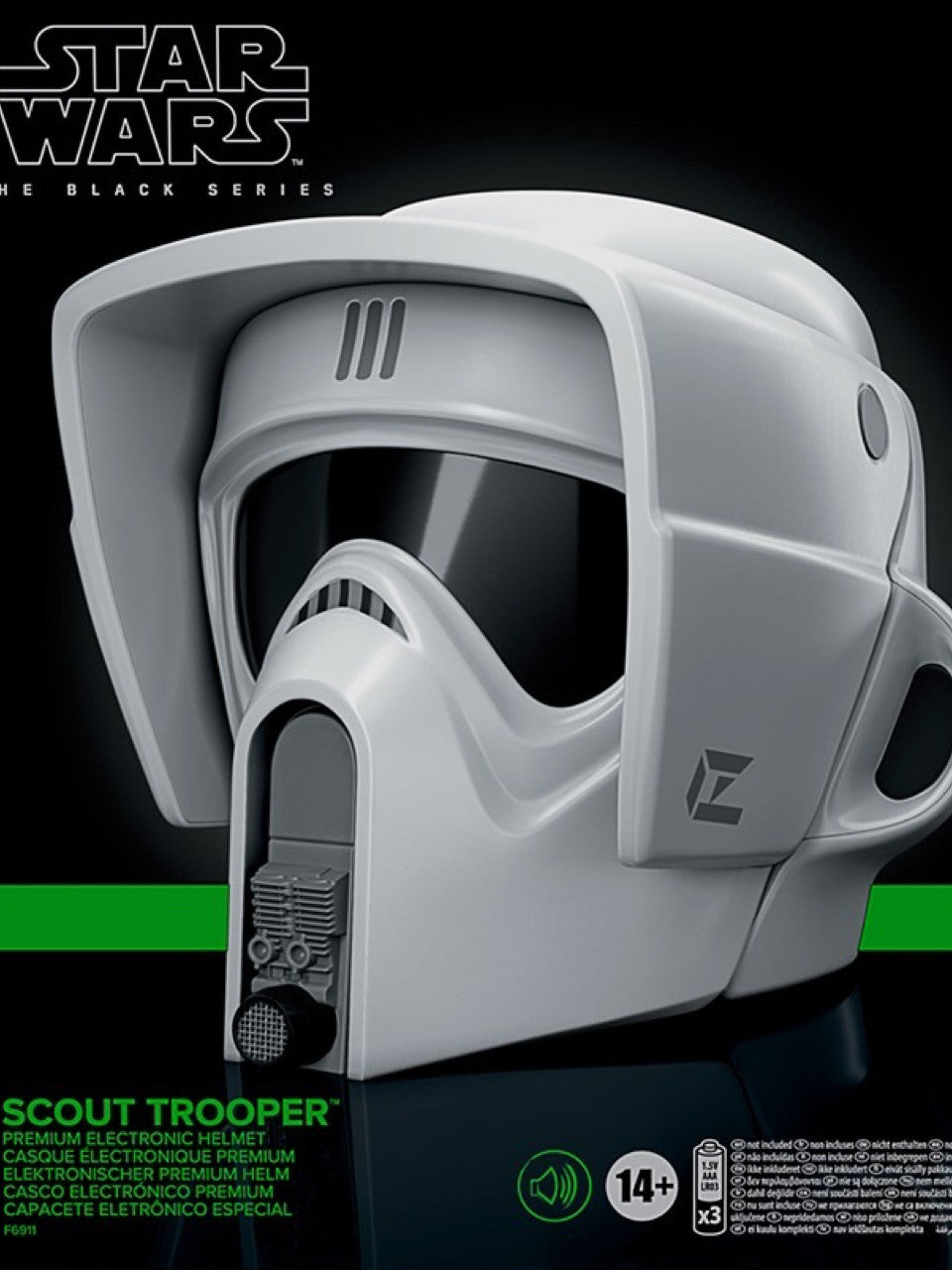 black stormtrooper motorcycle helmet The Black Series Scout Trooper Premium Electronic Helmet – DX SABERS
