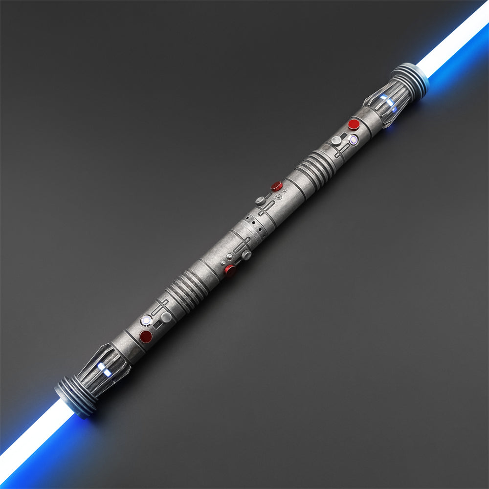 THE DARTH MAUL DOUBLE LIGHTSABER SABER STAFF (WEATHERED)