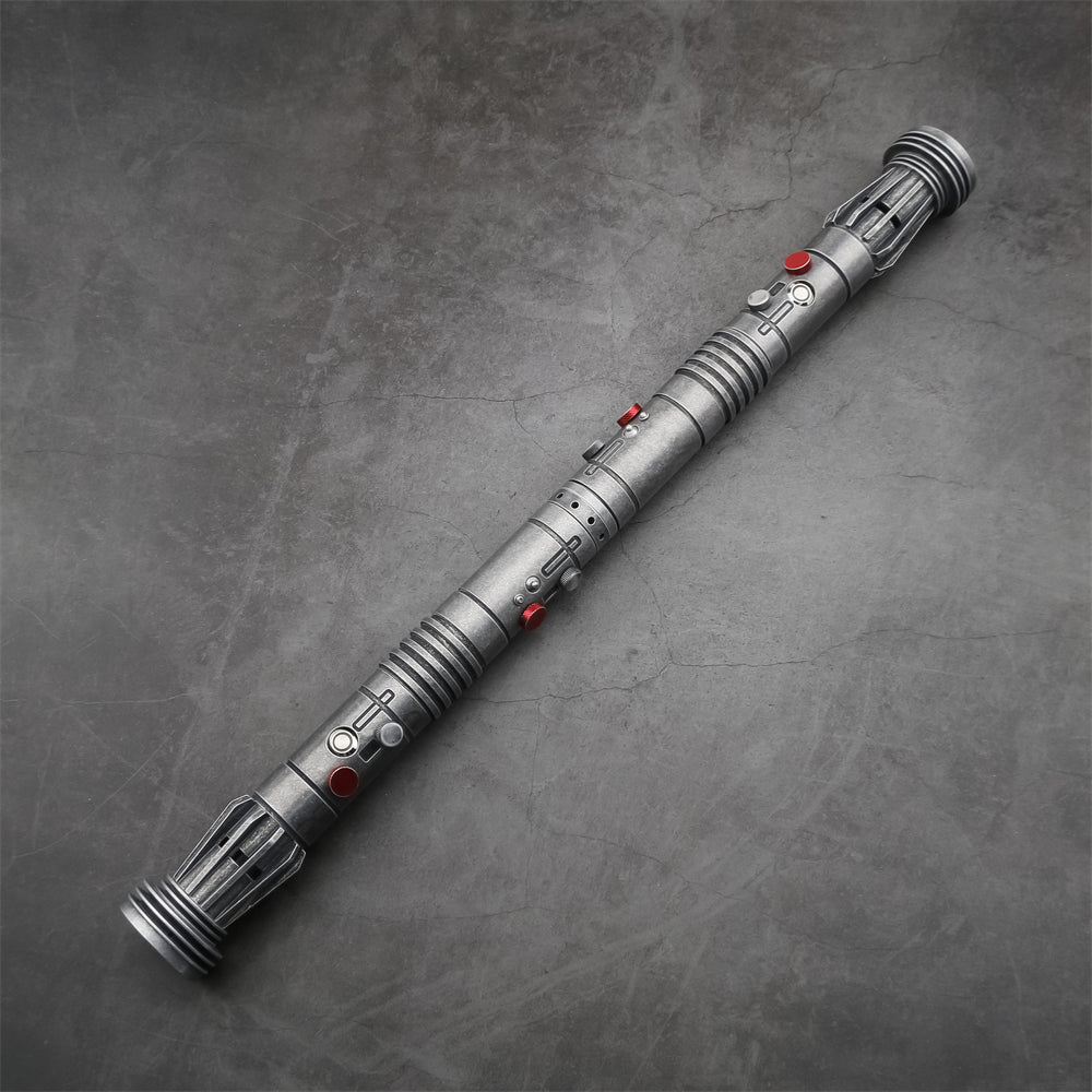 THE DARTH MAUL DOUBLE LIGHTSABER SABER STAFF (WEATHERED)