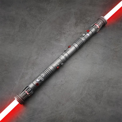 THE DARTH MAUL DOUBLE LIGHTSABER SABER STAFF (WEATHERED)