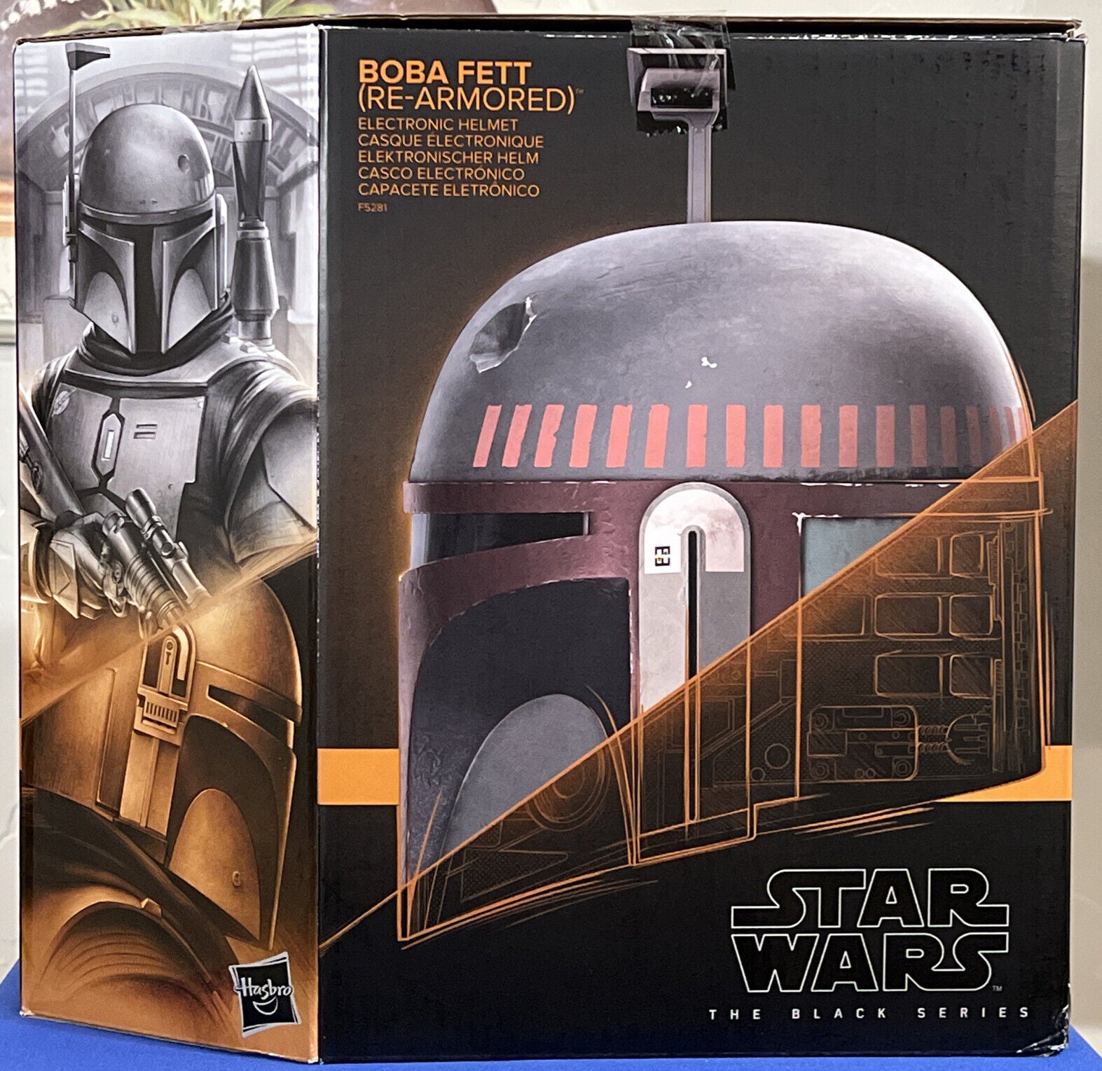 boba fett football helmet The Black Series Boba Fett (Re-Armored) Premium Electronic Helmet – DX SABERS